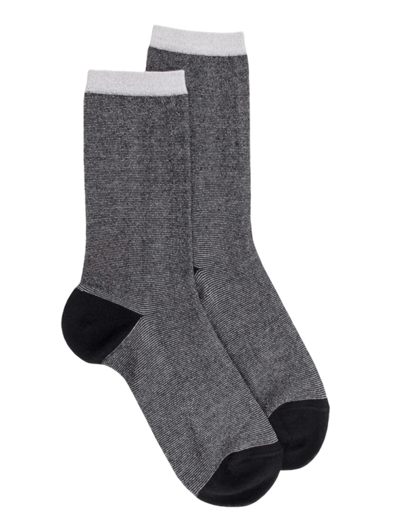 Doré Doré Women's Glitter Striped Wool Socks