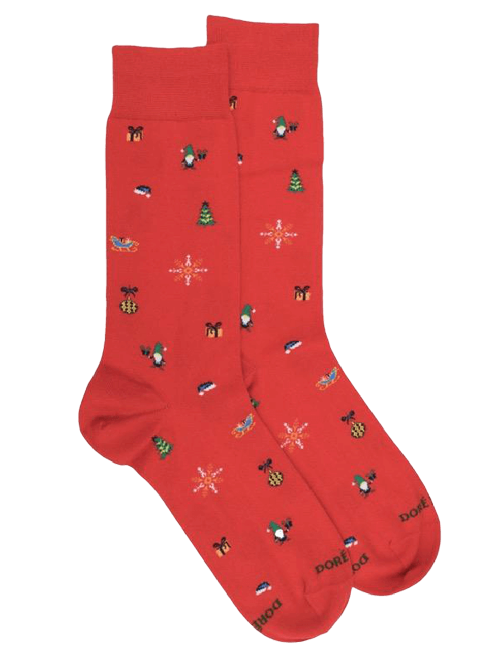 Doré Doré Men's Cotton Socks With Christmas Motif 