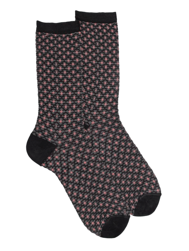 Doré Doré Women's Geometric Patterned Cotton Socks