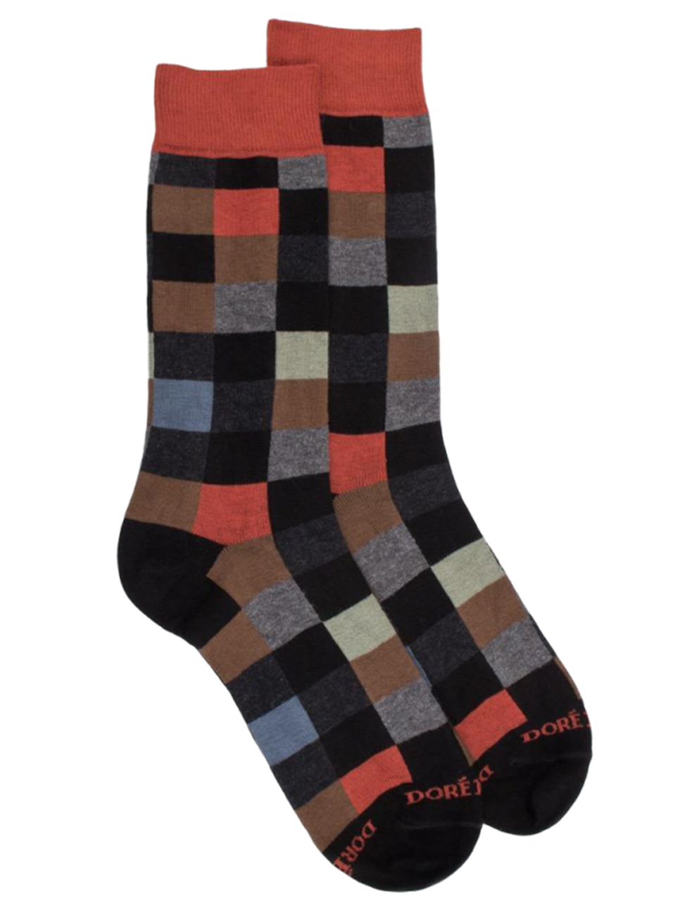 Doré Doré Men's Checkered Cotton Socks