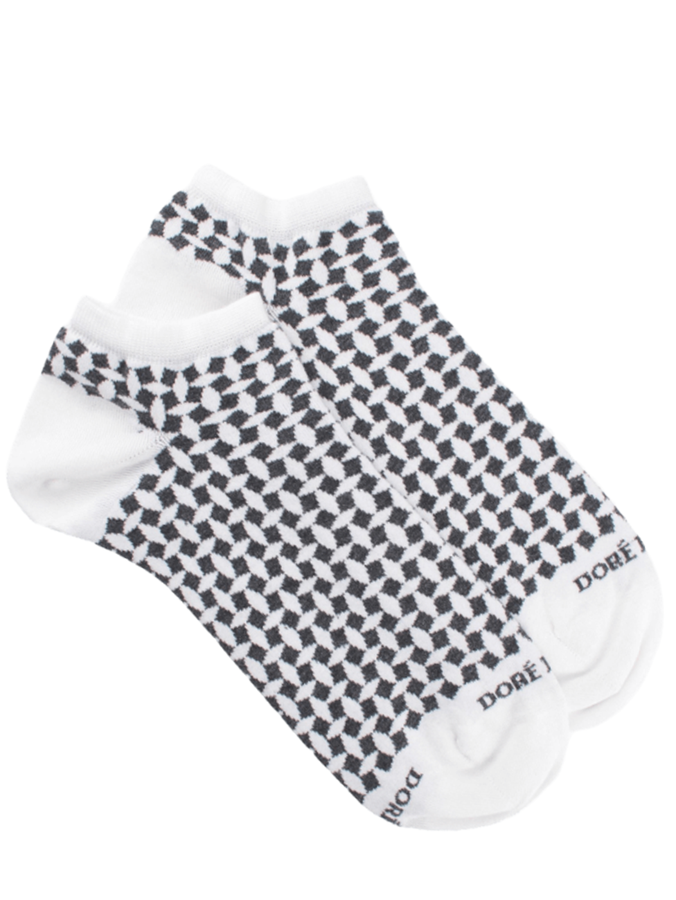 Doré Doré Men's Egyptian Cotton Geometric Patterned Short Socks