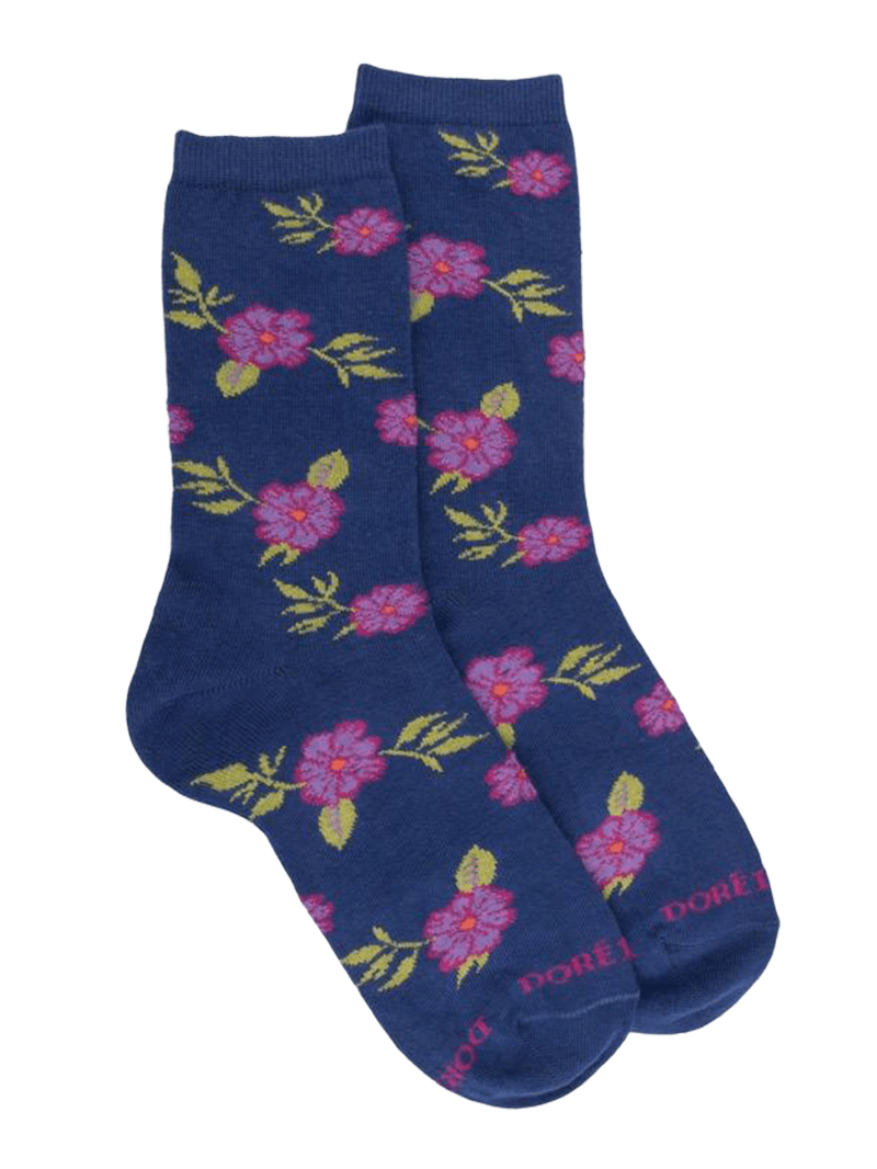 Doré Doré Women's Cotton Flower Patterned Socks