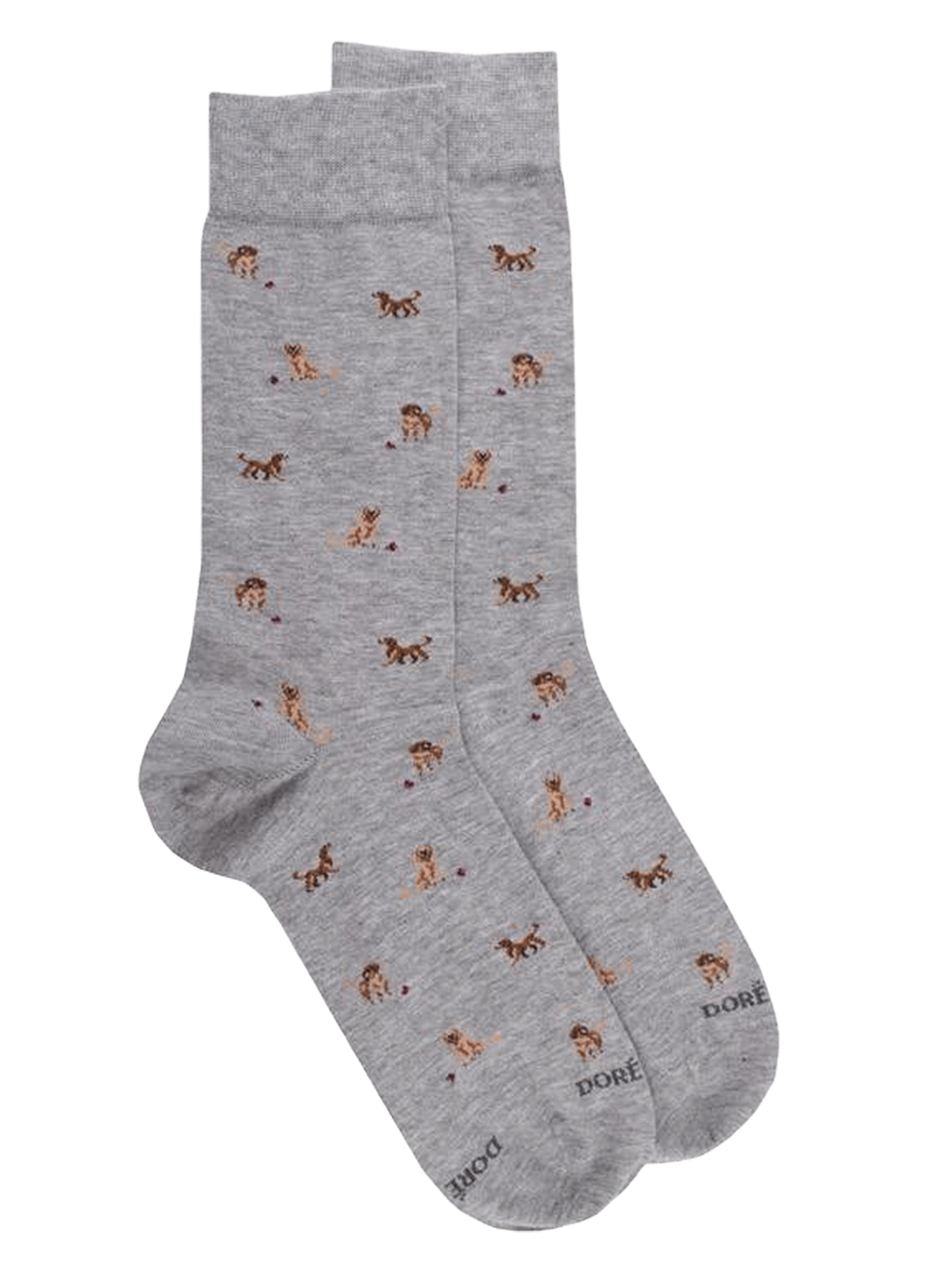 Doré Doré Men's Cotton Socks With Dogs Repeat Pattern