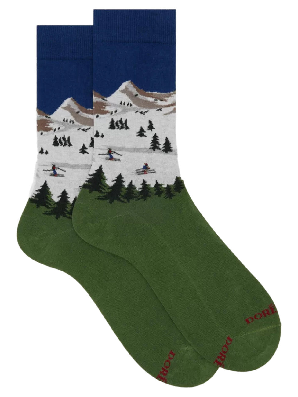 Doré Doré Men's Mountain Landscape Short Socks