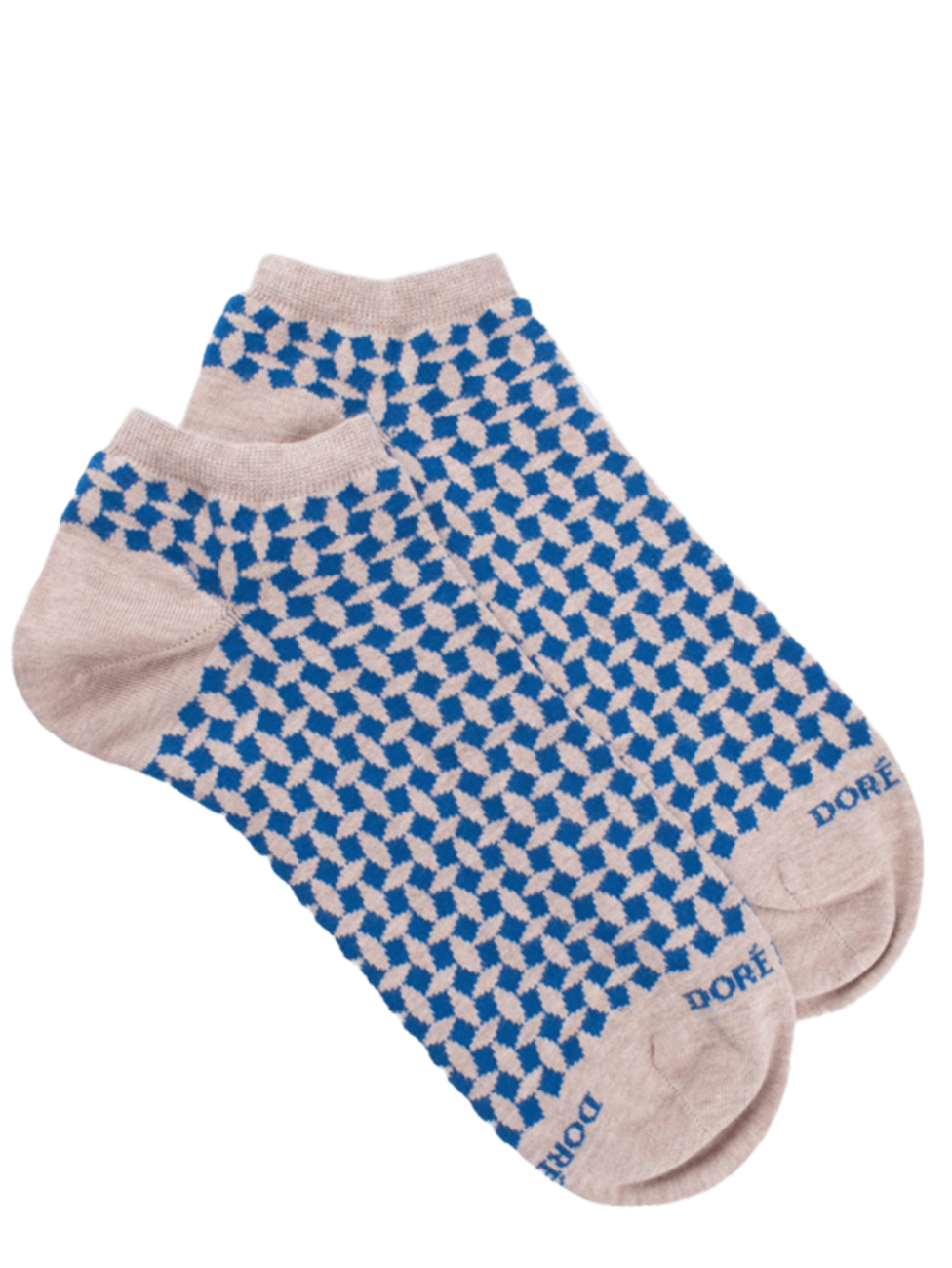 Doré Doré Men's Egyptian Cotton Geometric Patterned Short Socks