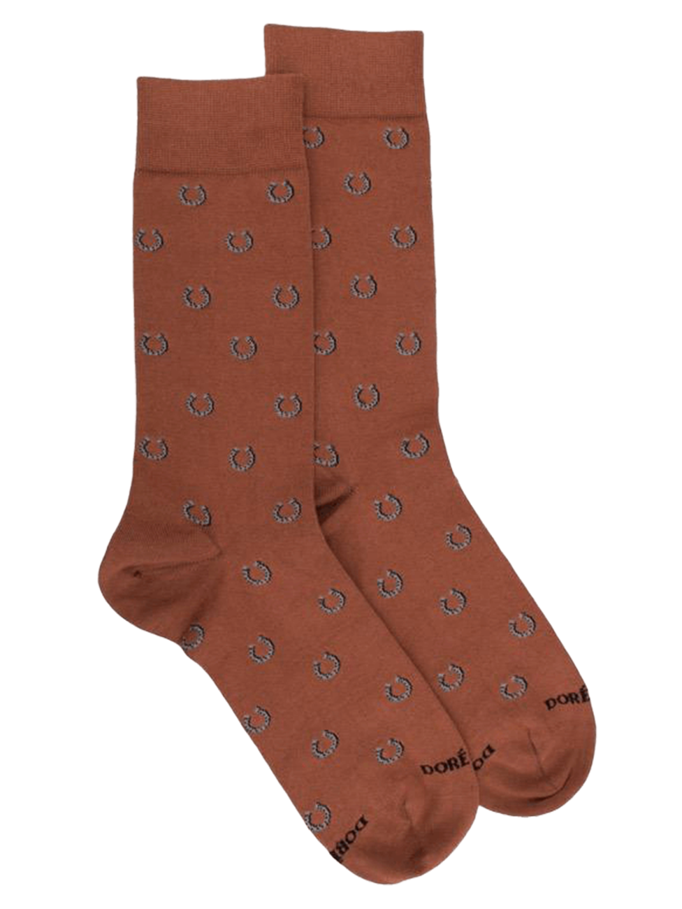 Doré Doré Men's Cotton Horseshoe Patterned Socks 