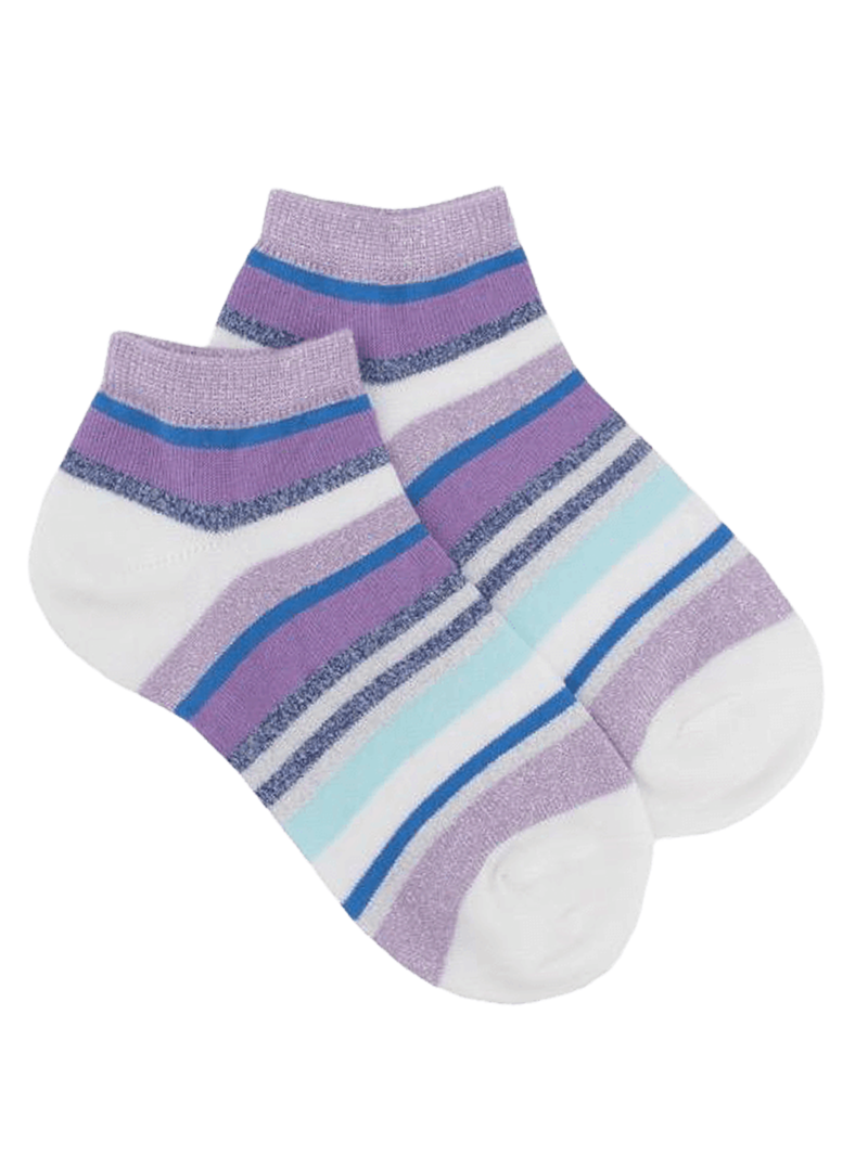 Doré Doré Stripes Mercerised Cotton Ankle Socks