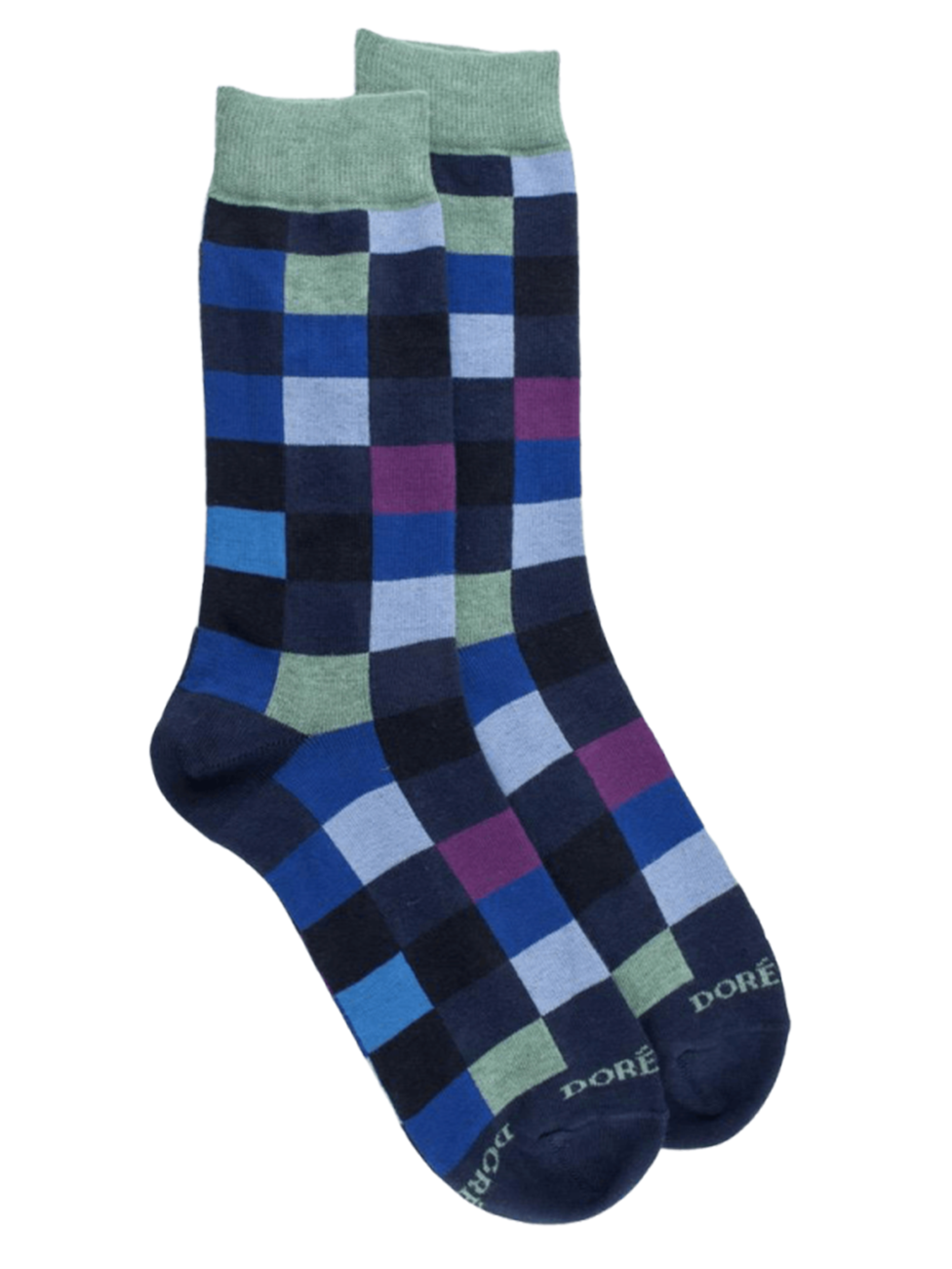 Doré Doré Men's Checkered Cotton Socks