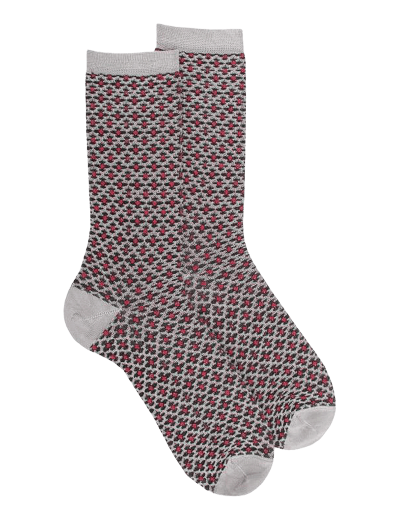 Doré Doré Women's Geometric Patterned Cotton Socks