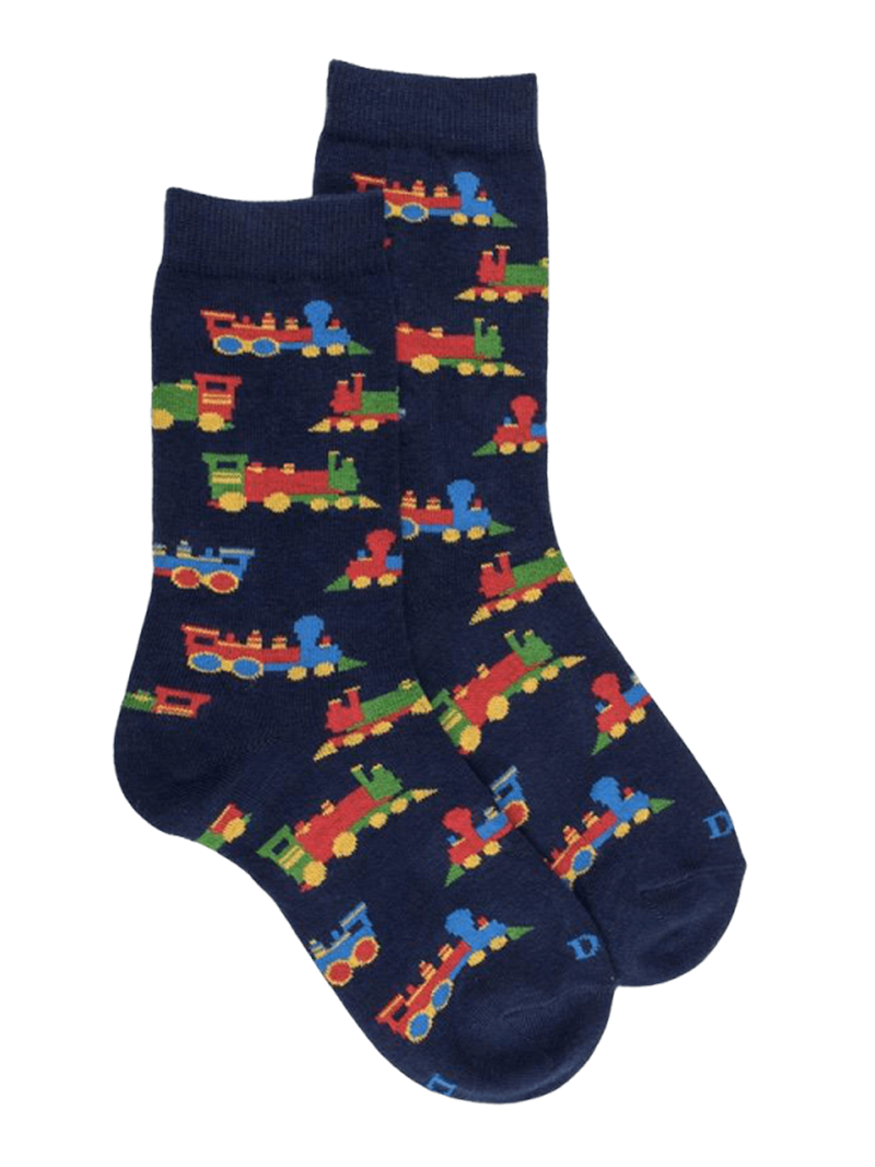 Doré Doré Soft Cotton Children's Socks With Train Motifs