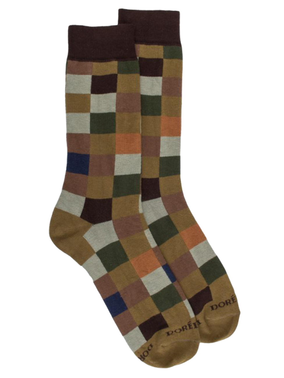 Doré Doré Men's Checkered Cotton Socks