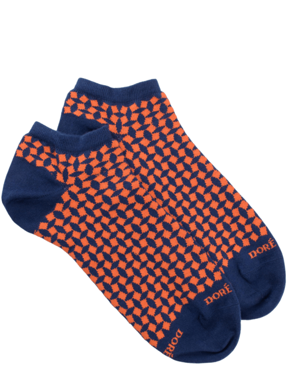 Doré Doré Men's Egyptian Cotton Geometric Patterned Short Socks