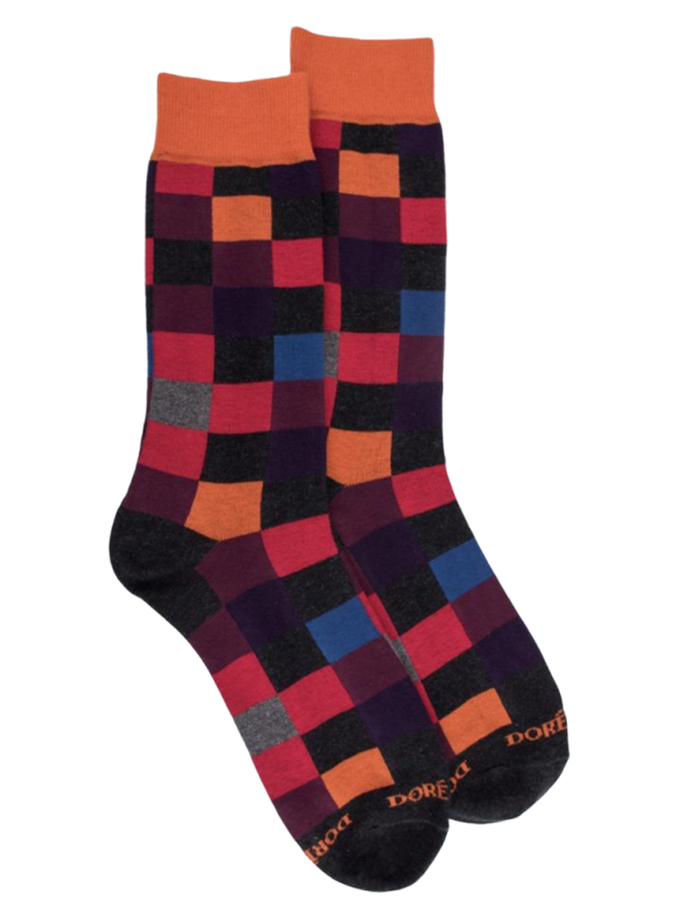 Doré Doré Men's Checkered Cotton Socks