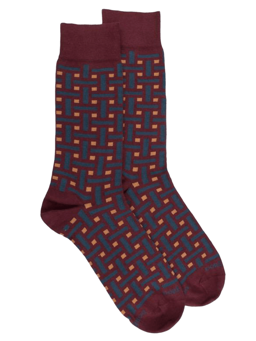 Doré Doré Men's Geometric Patterned Cotton Socks 