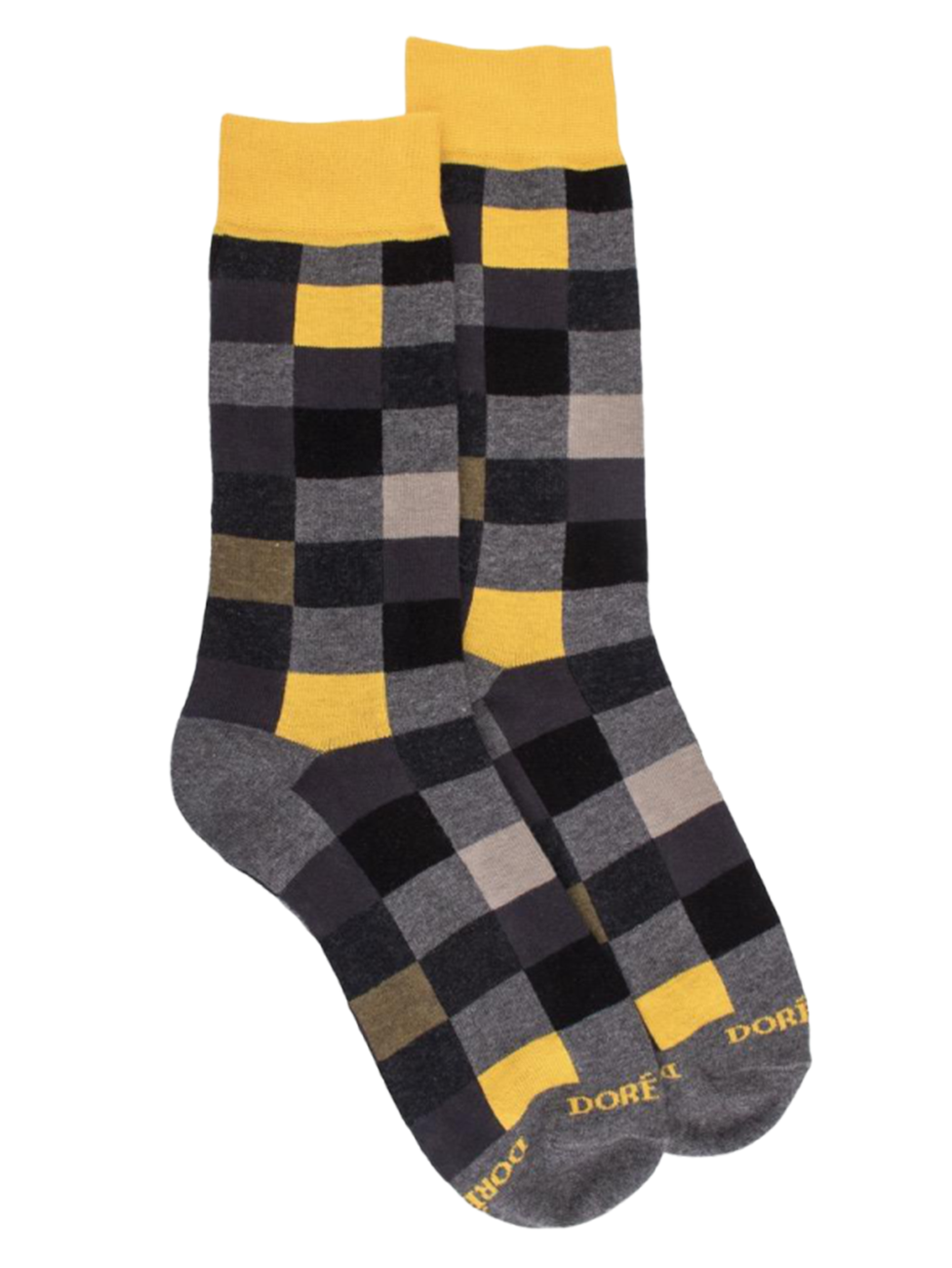 Doré Doré Men's Checkered Cotton Socks