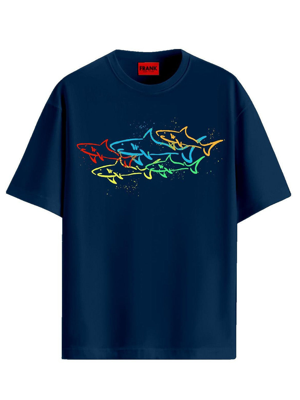 John Frank Printed Shark T-Shirt