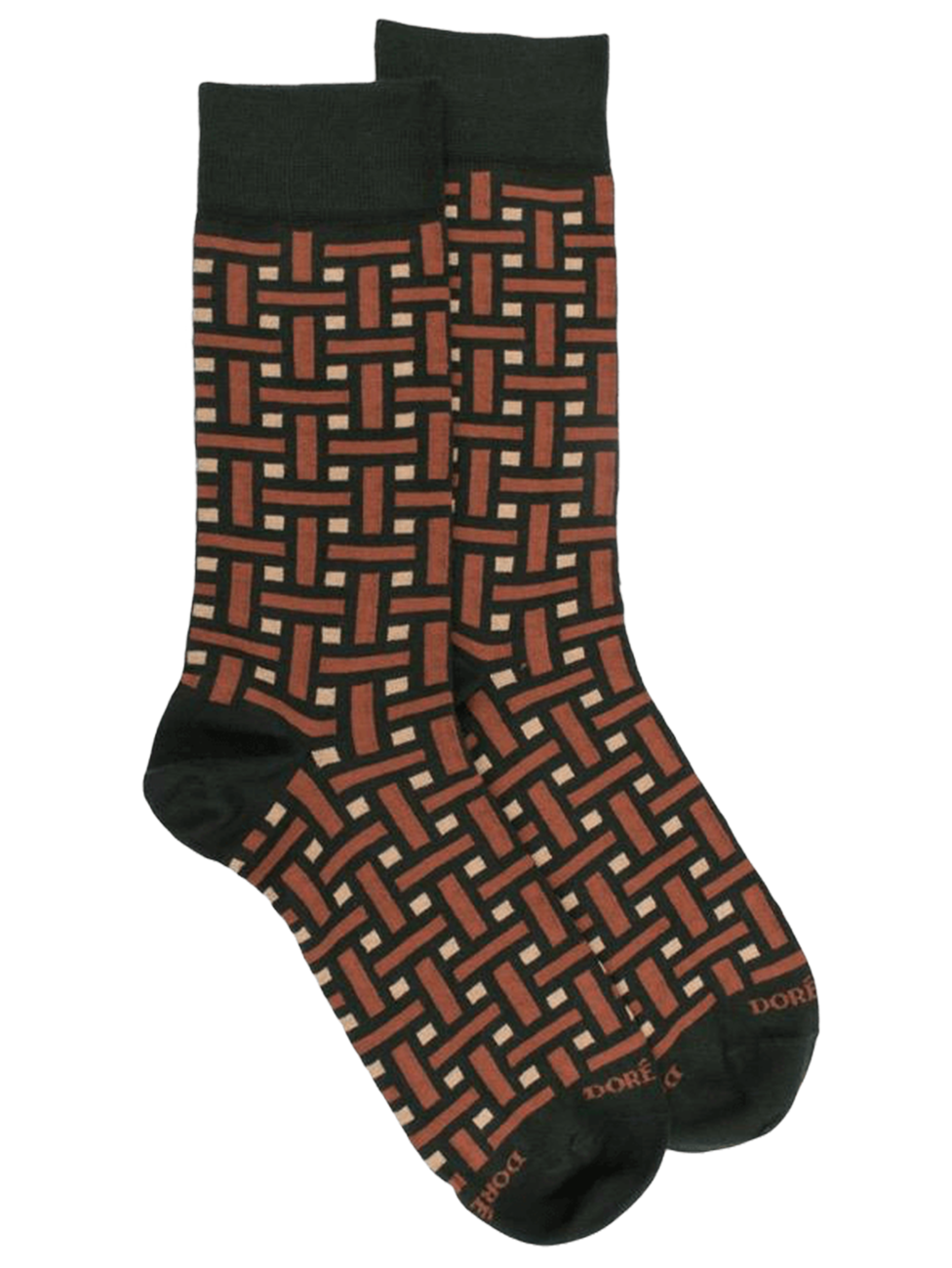 Doré Doré Men's Geometric Patterned Cotton Socks 