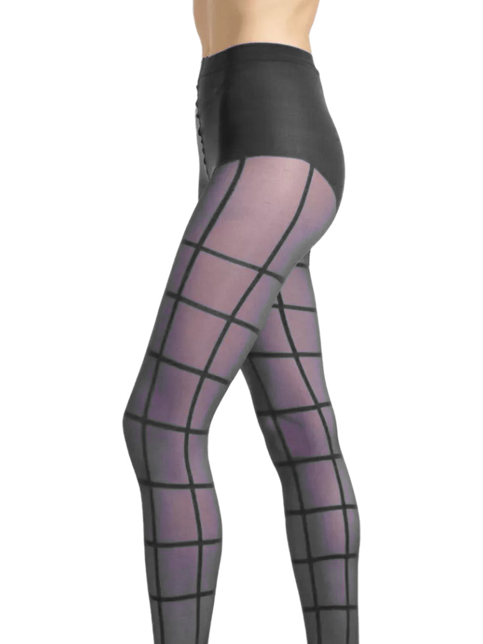 Doré Doré Women's Maxi Square Pattern Sheer Tights