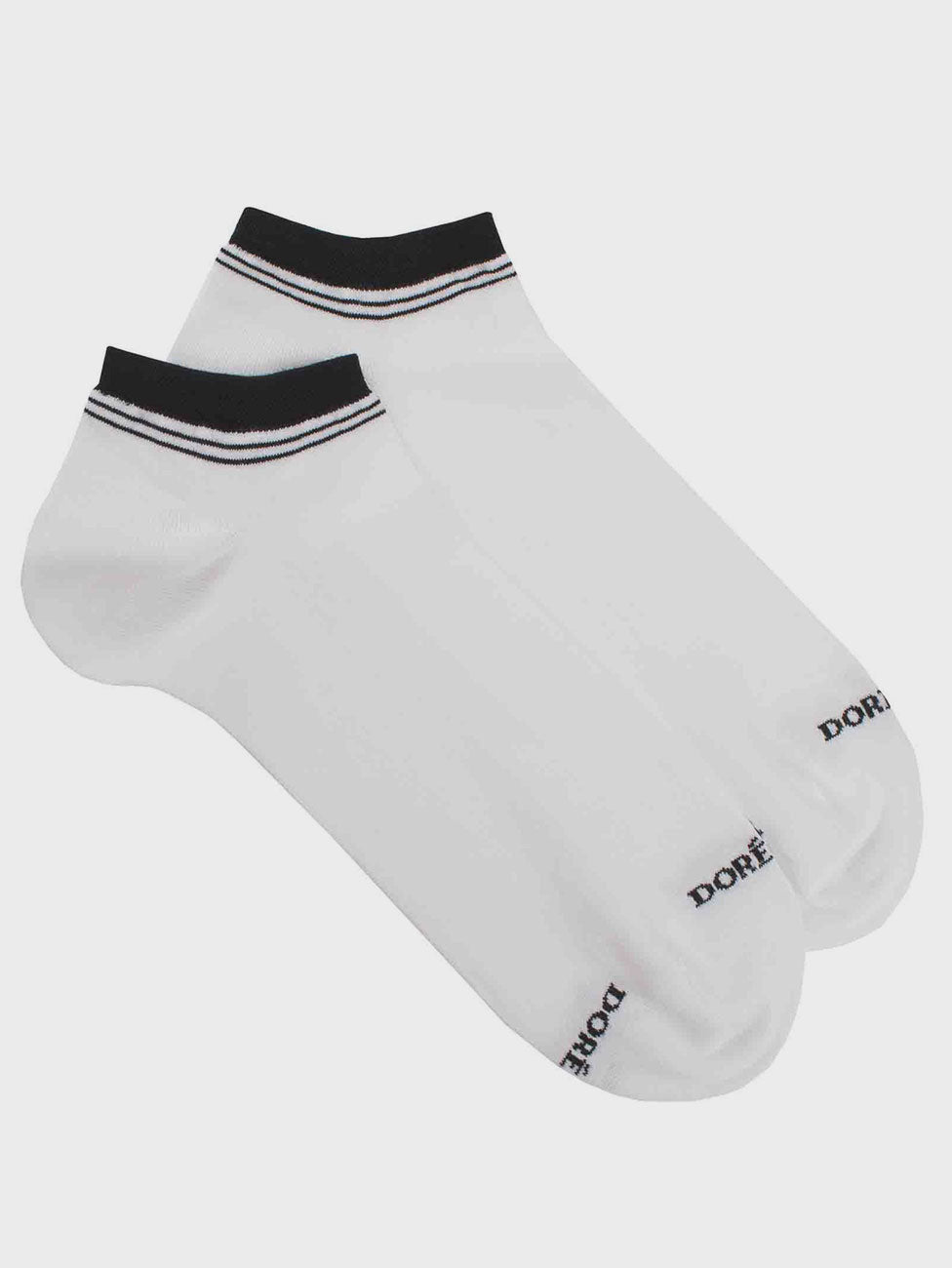 Doré Doré Men's Fine Gauge Egyptian Cotton Sneaker Socks