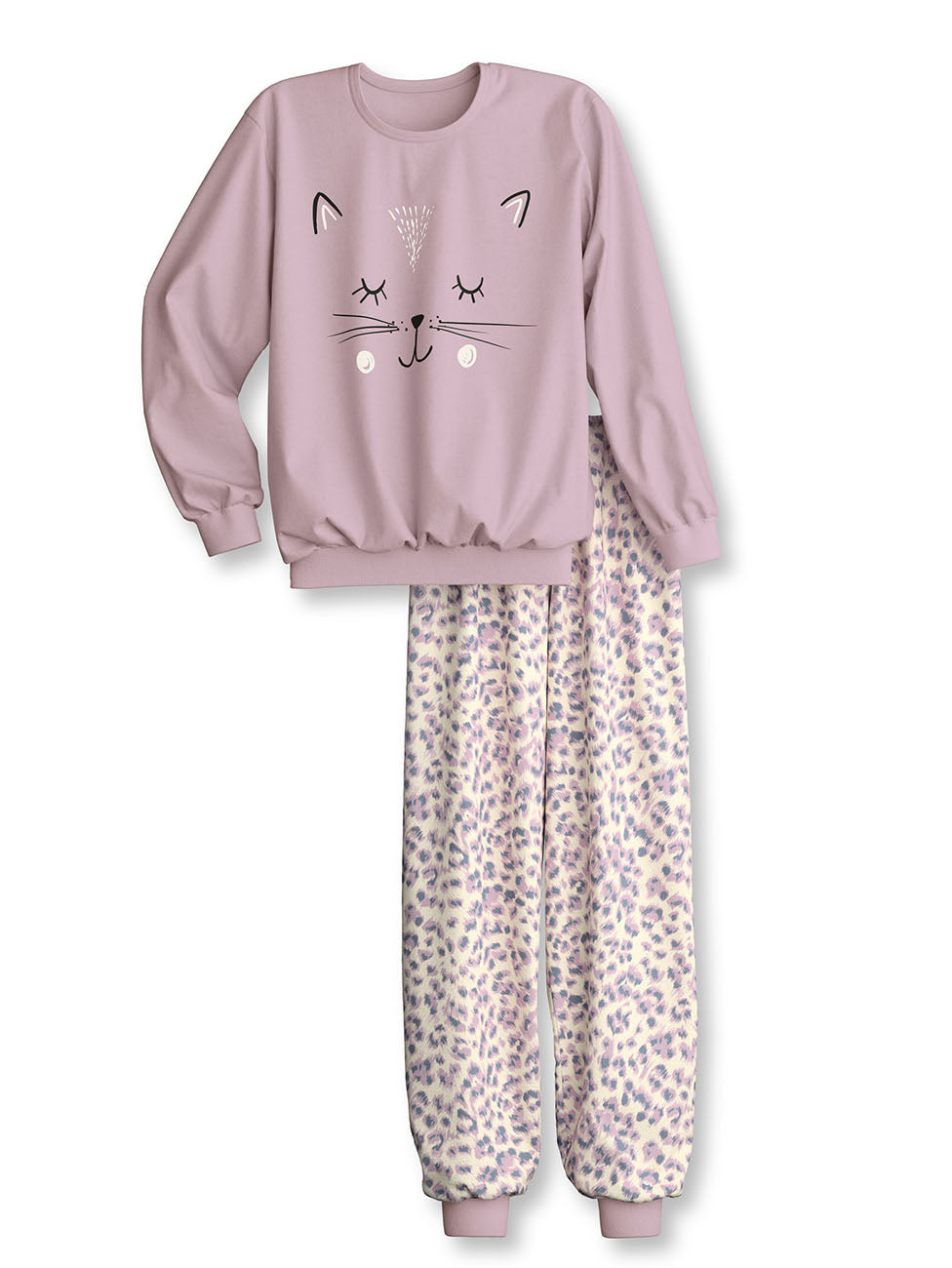 Calida Cat Cuffed Kids Pyjama
