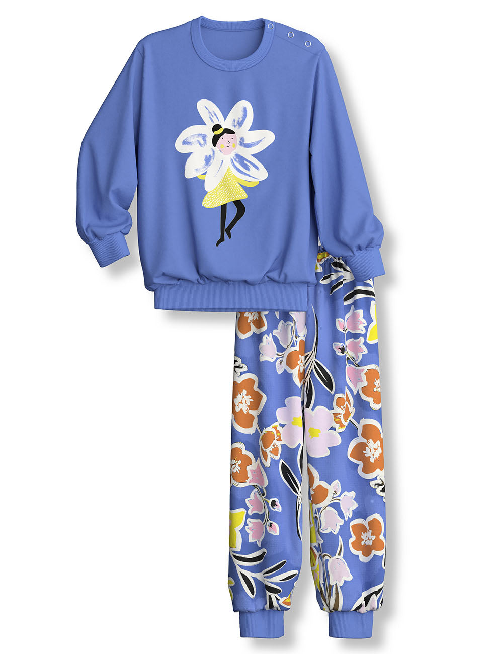 Calida Flowers Cuffed Kids Pyjama