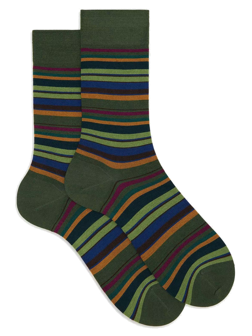 Doré Doré Men's Fine-Striped Wool Socks