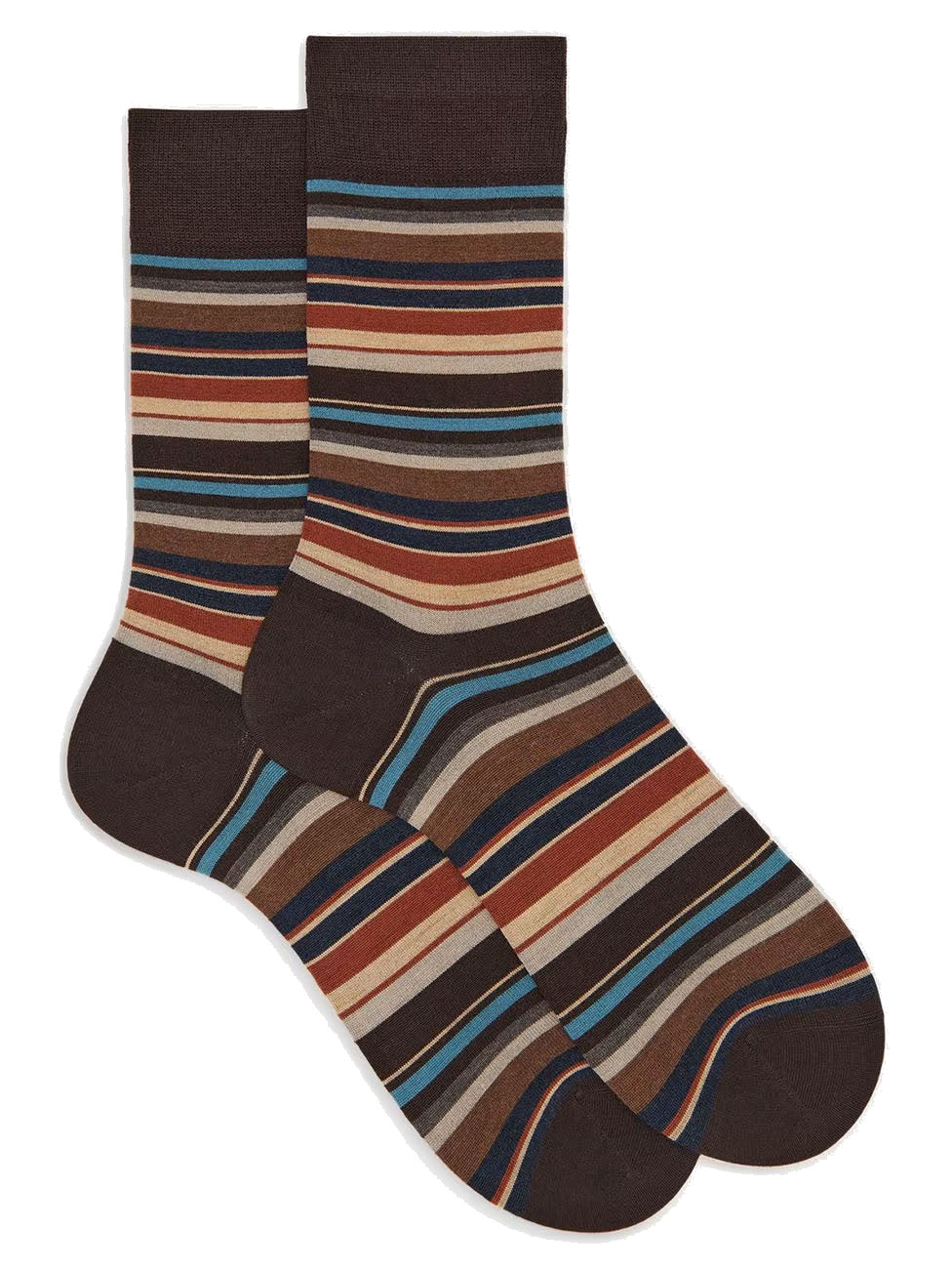 Doré Doré Men's Fine-Striped Wool Socks