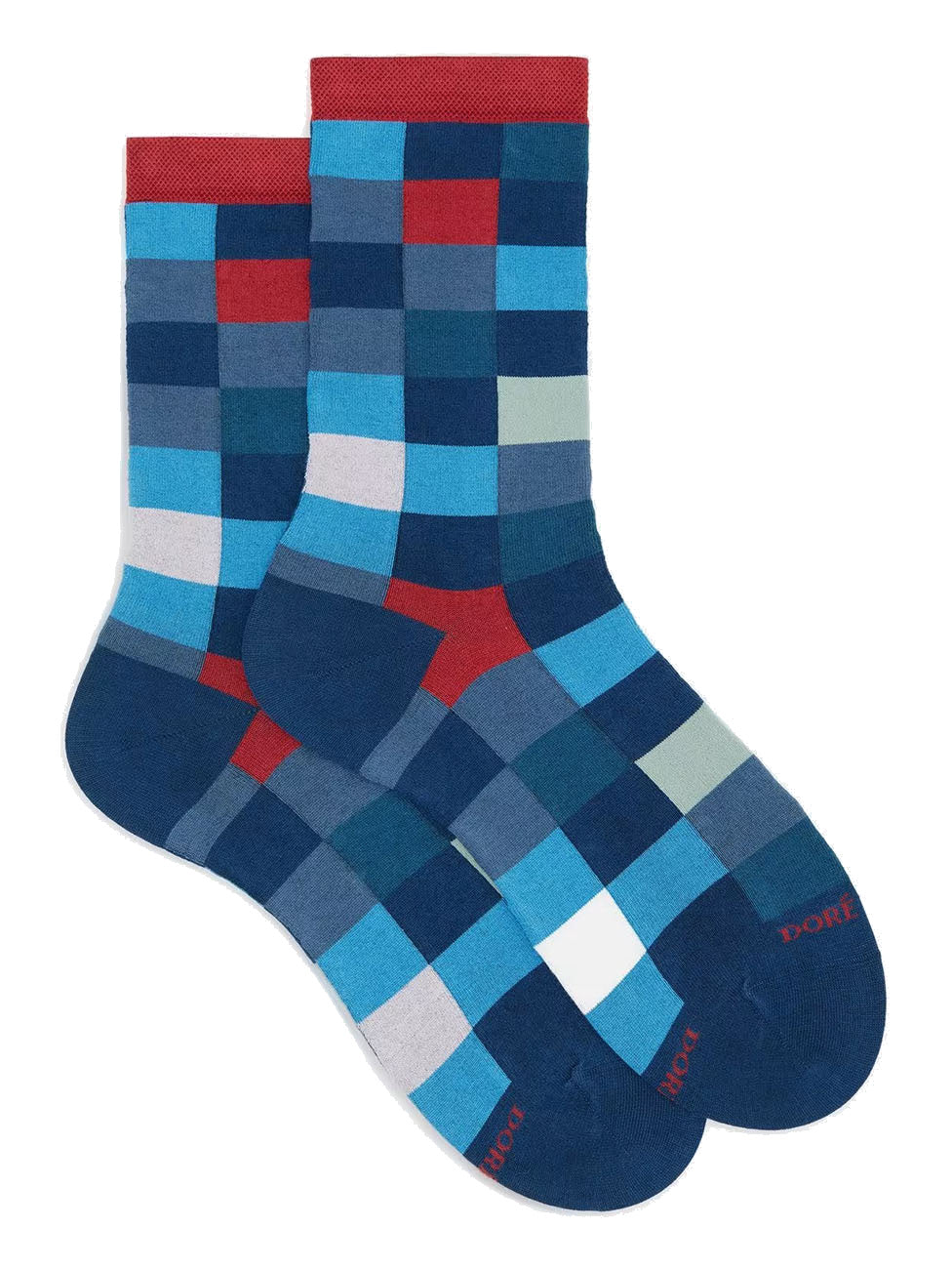 Doré Doré Soft Cotton Chessboard Socks