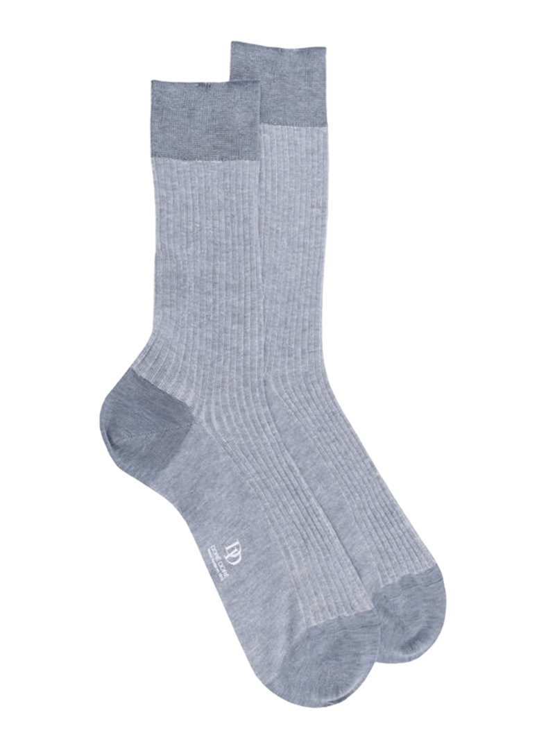 Doré Doré Men's Mercerized Cotton Lisle Two-tone Socks