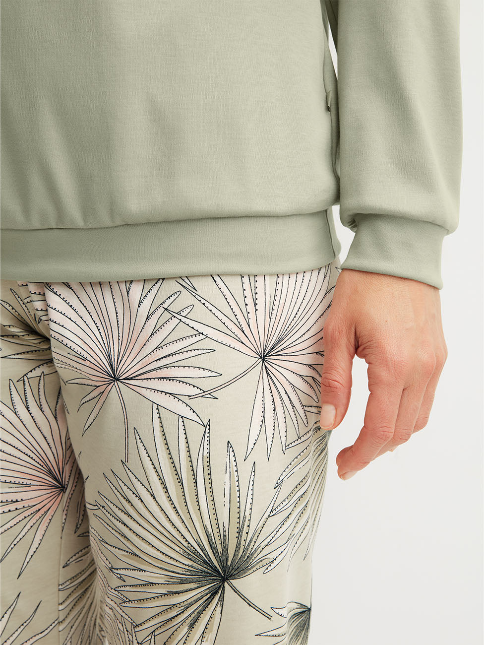 Calida Leaf Dreams Pyjamas With Cuff
