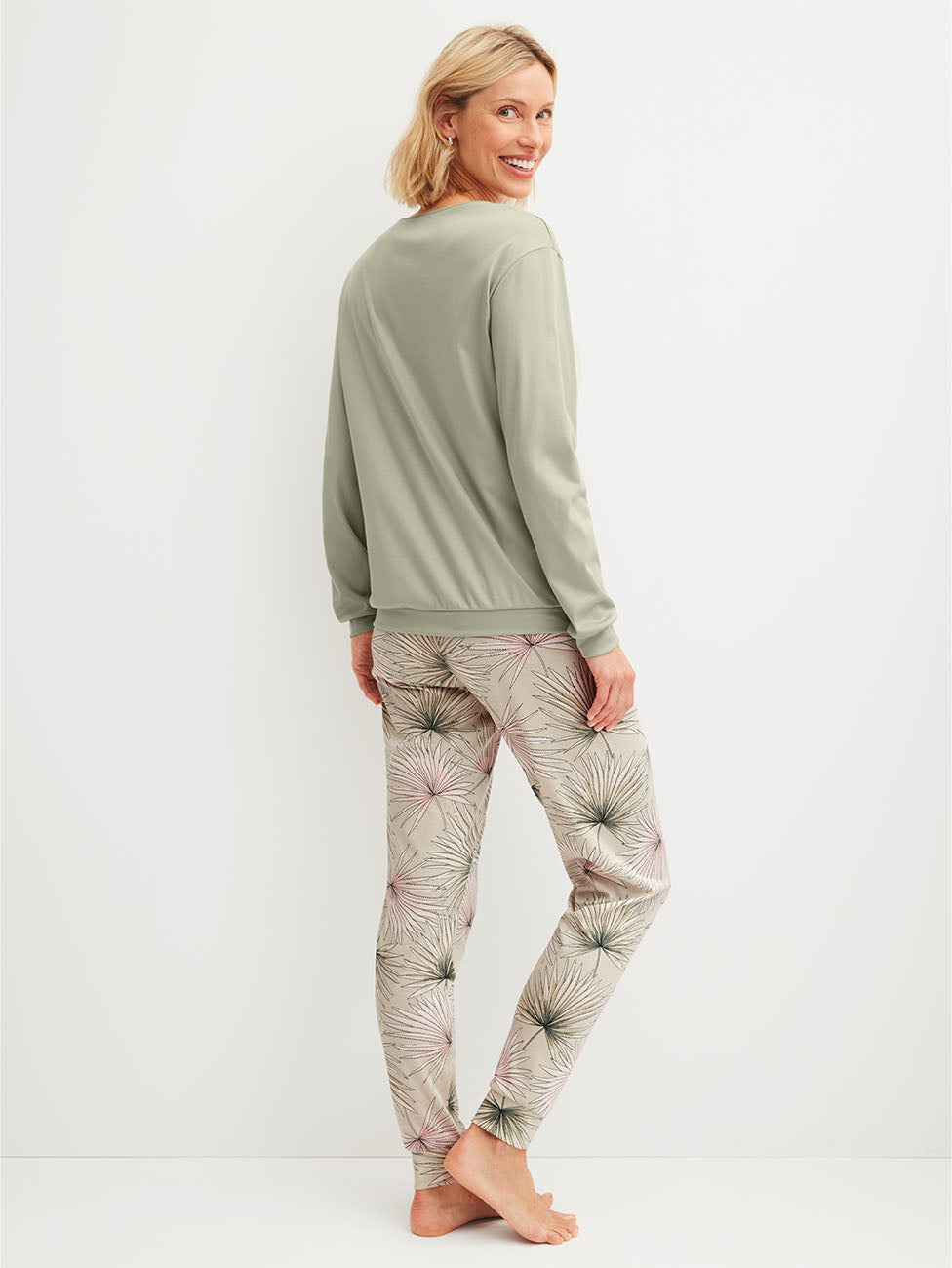 Calida Leaf Dreams Pyjamas With Cuff