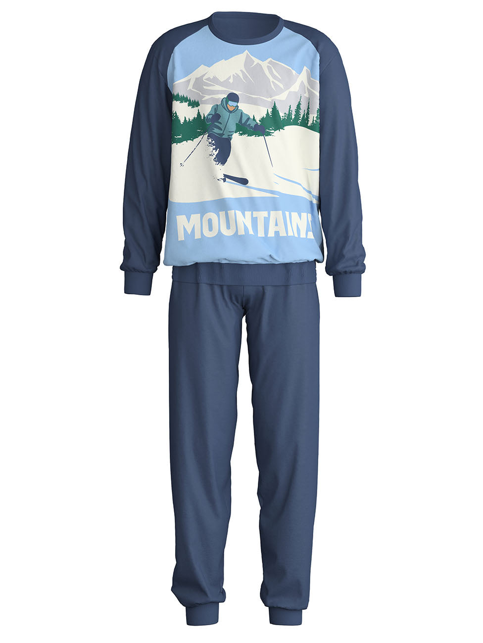 Calida Kids Ski Resort Cuffed Pyjamas