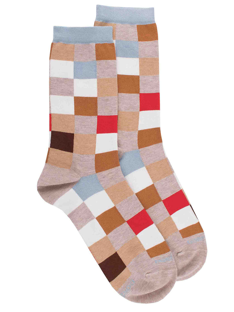 Doré Doré Soft Cotton Chessboard Socks