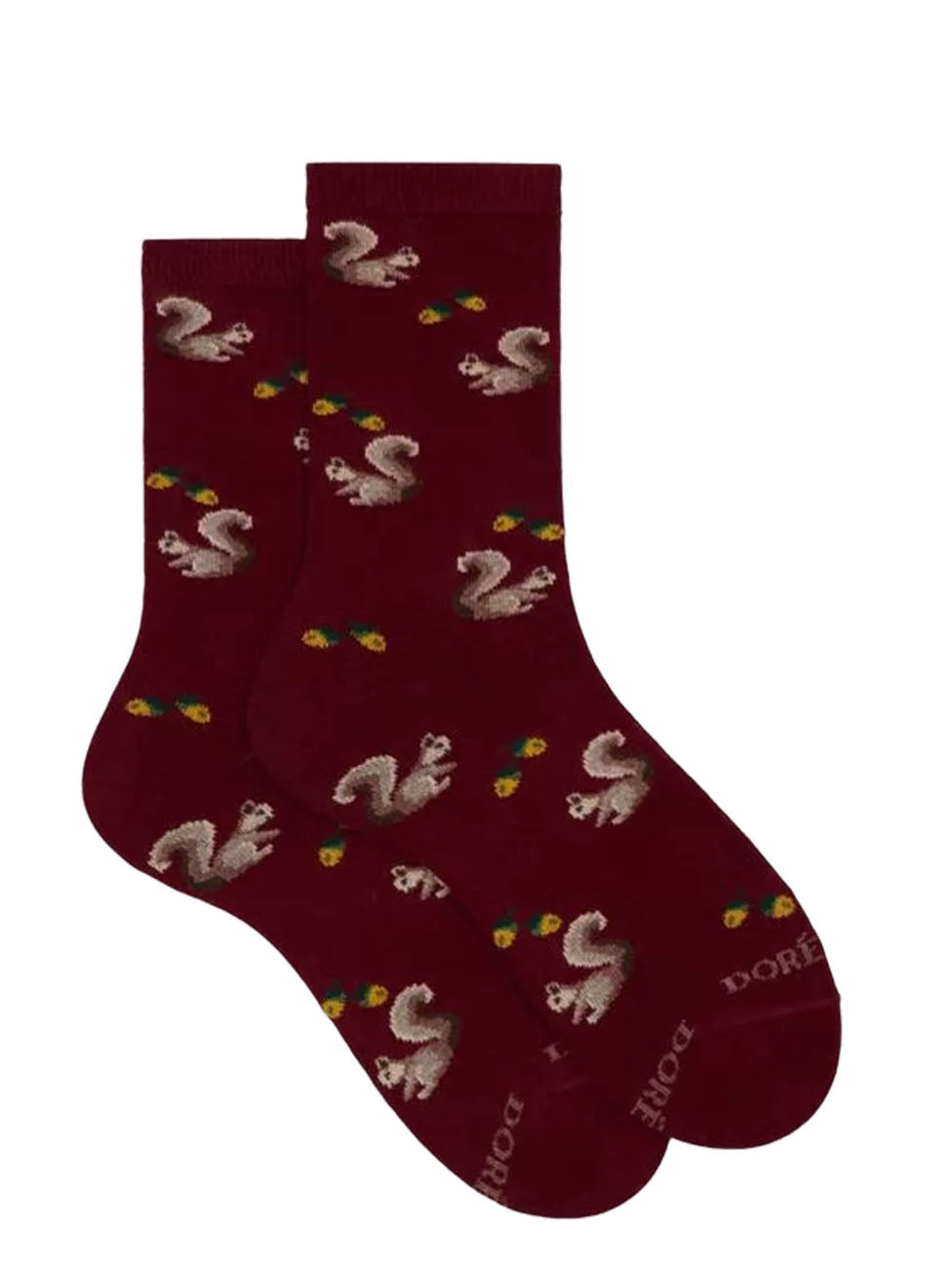 Doré Doré Squirrel and Acorn Women's Short Socks