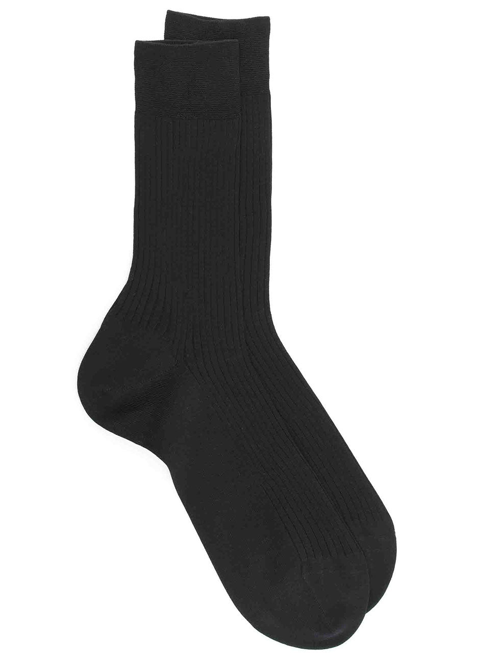 Doré Doré Men's 100% Mercerized Cotton Lisle Ribbed Socks