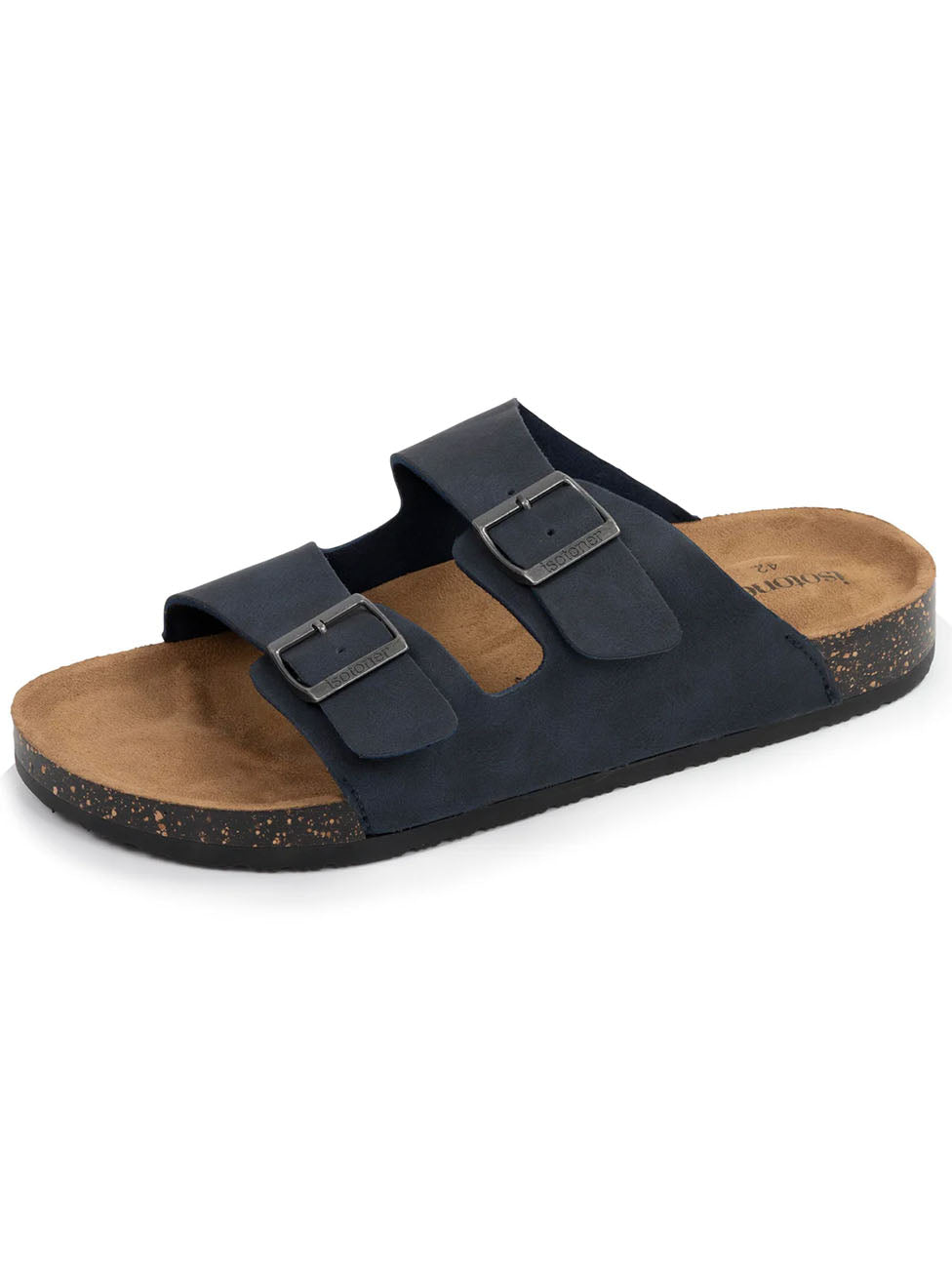 Isotoner Men's Comfort Double Buckle Marine Slippers