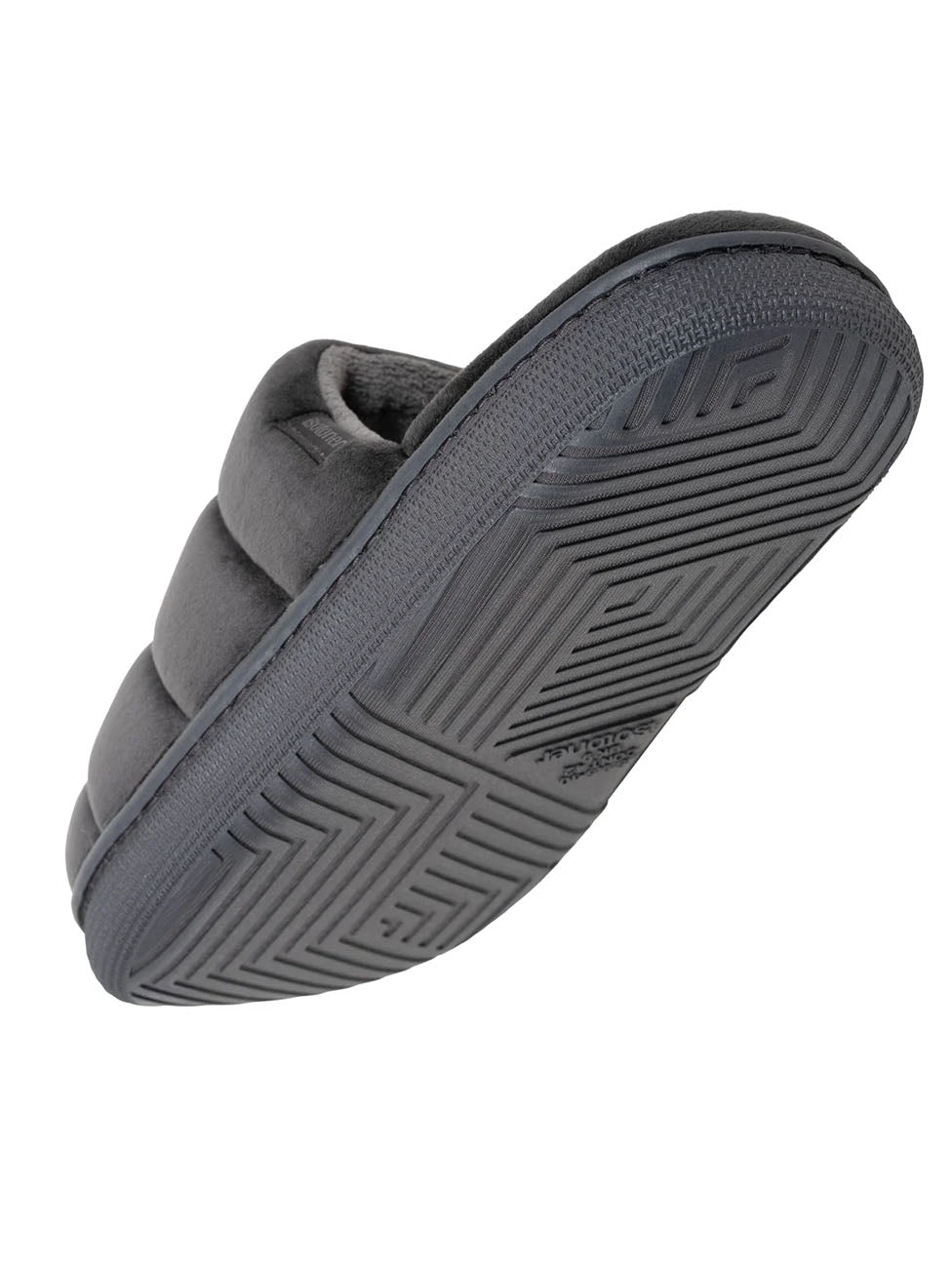 Isotoner Xtra Comfort Velvet Grey Slippers