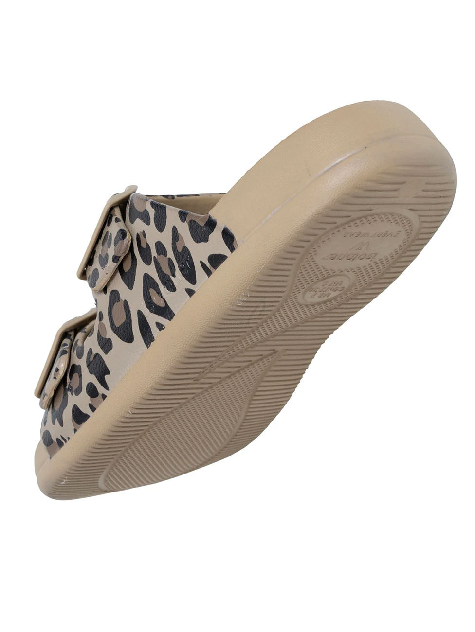 Isotoner Beige Leopard Ajustable Slippers