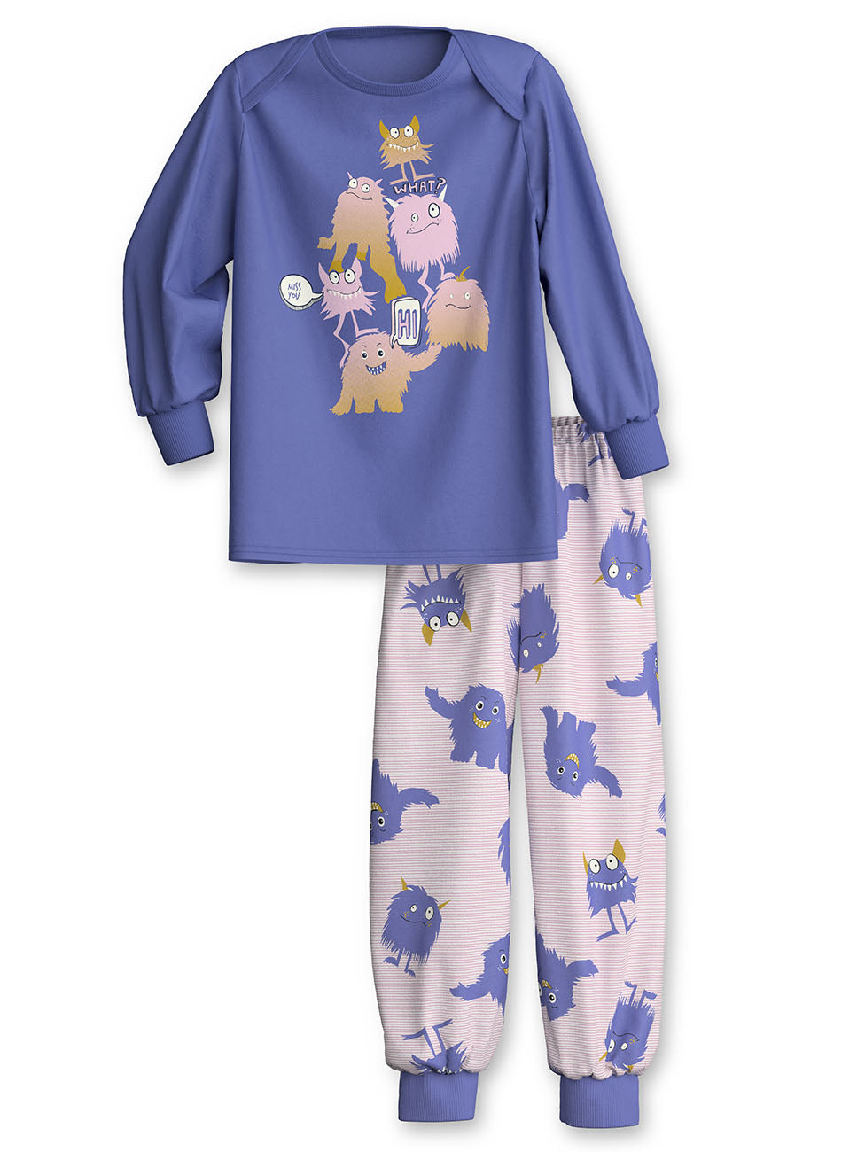 Calida Toddlers Monsters Cuffed Pyjama