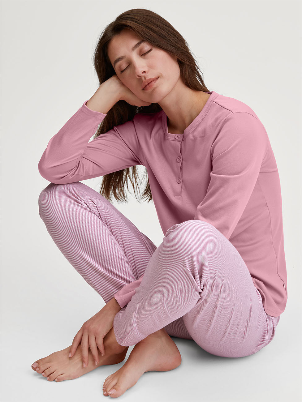 Calida Striped Dreams Women Pyjamas With Cuff