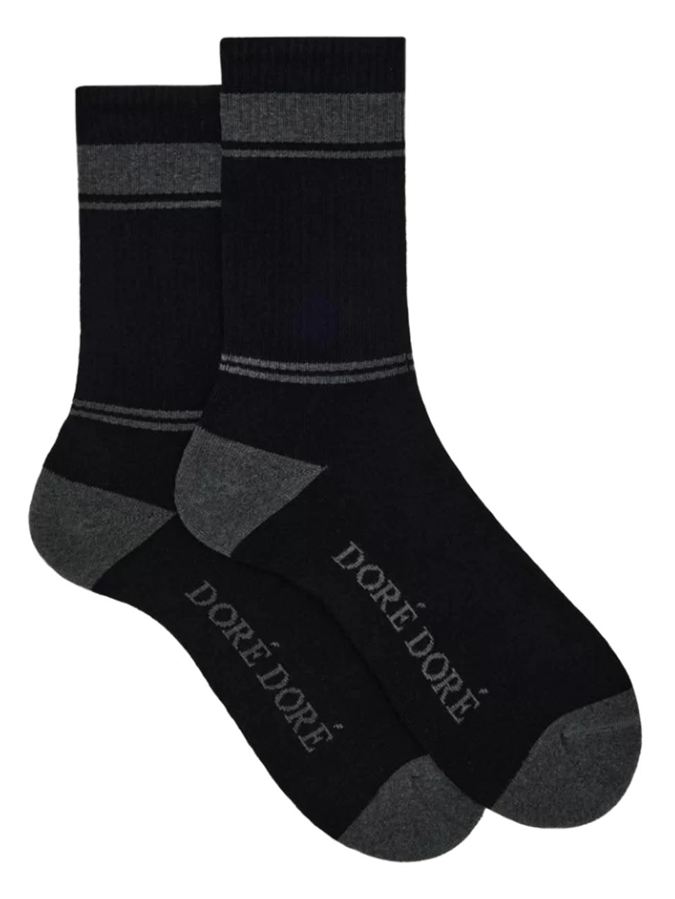 Doré Doré Striped Cotton Terry Men's Short Socks