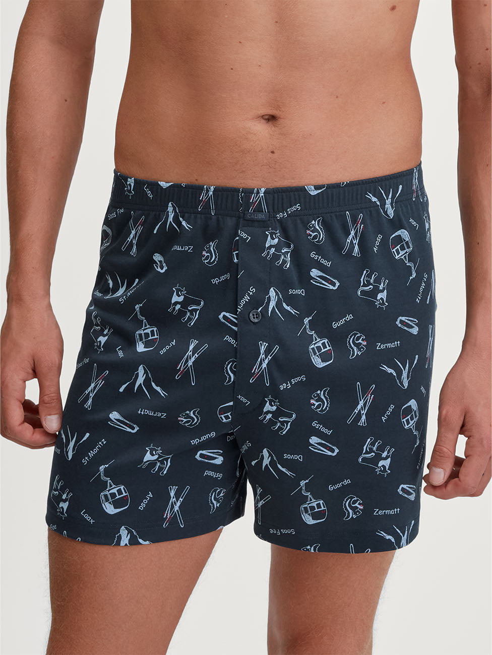 Calida Swiss Resort Boxer Shorts with Fly