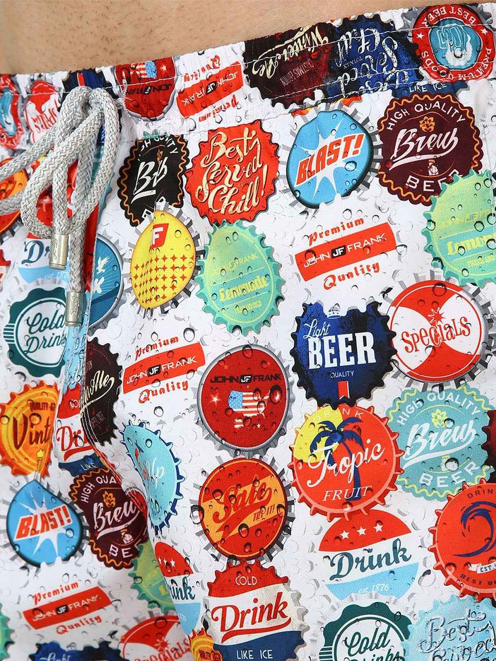 John Frank All Over Printed Swimshorts - Beer Caps