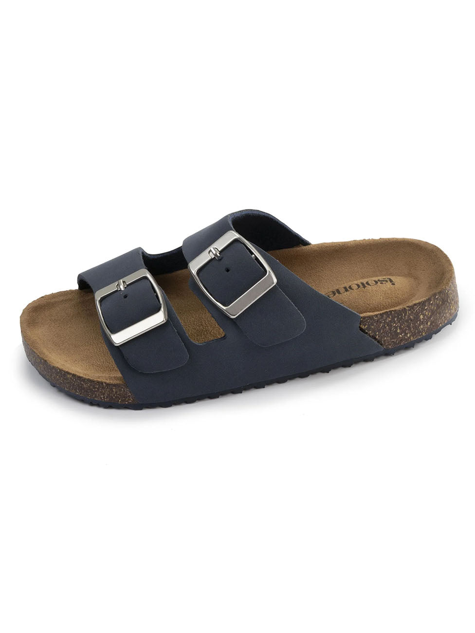 Isotoner Children's Double Strap Navy Mules