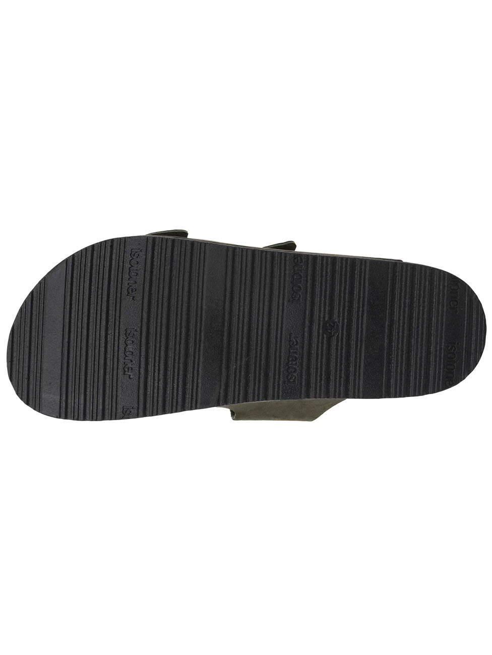 Isotoner Men's Comfort Double Buckle Kaki Slippers