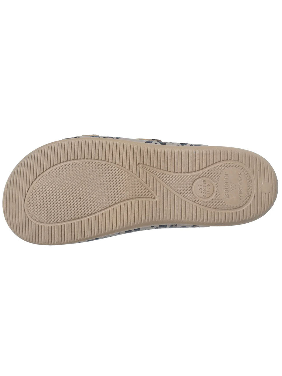 Isotoner Beige Leopard Ajustable Slippers