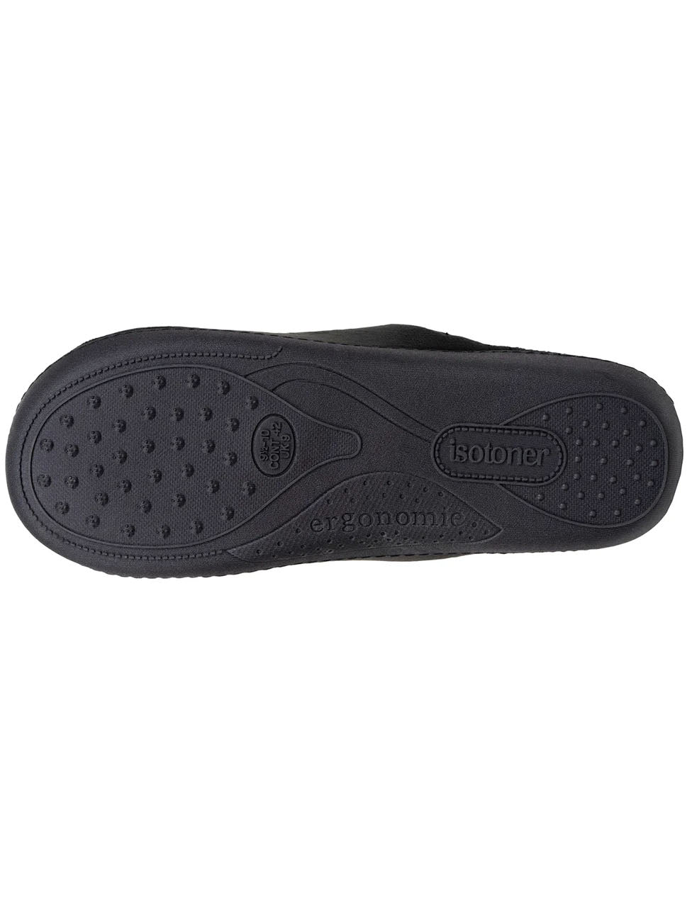 Isotoner Ergonomic Black Slippers