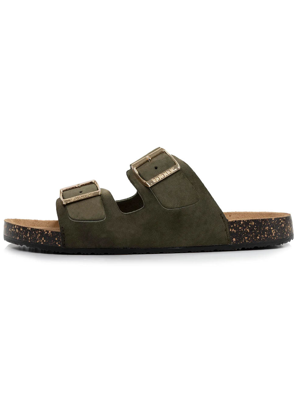 Isotoner Women's Double Strap Kaki Slippers