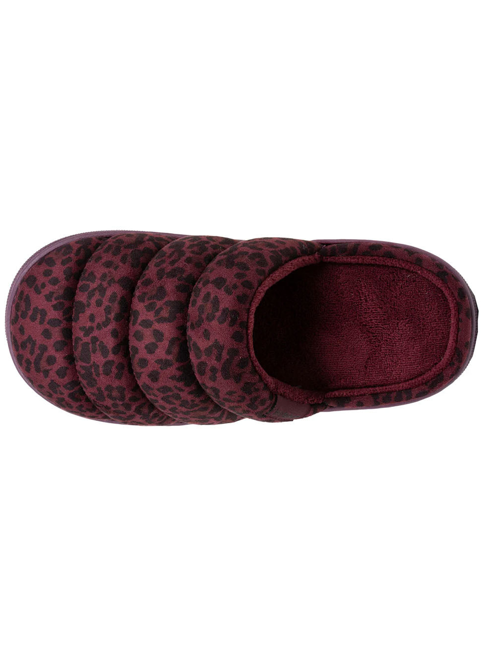 Isotoner Leopard Bordeaux Xtra Comfort Mules