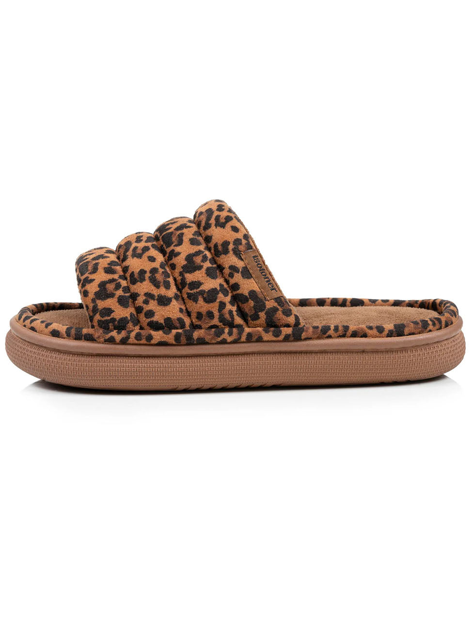 Isotoner Xtra Comfort Leopard Camel Slippers